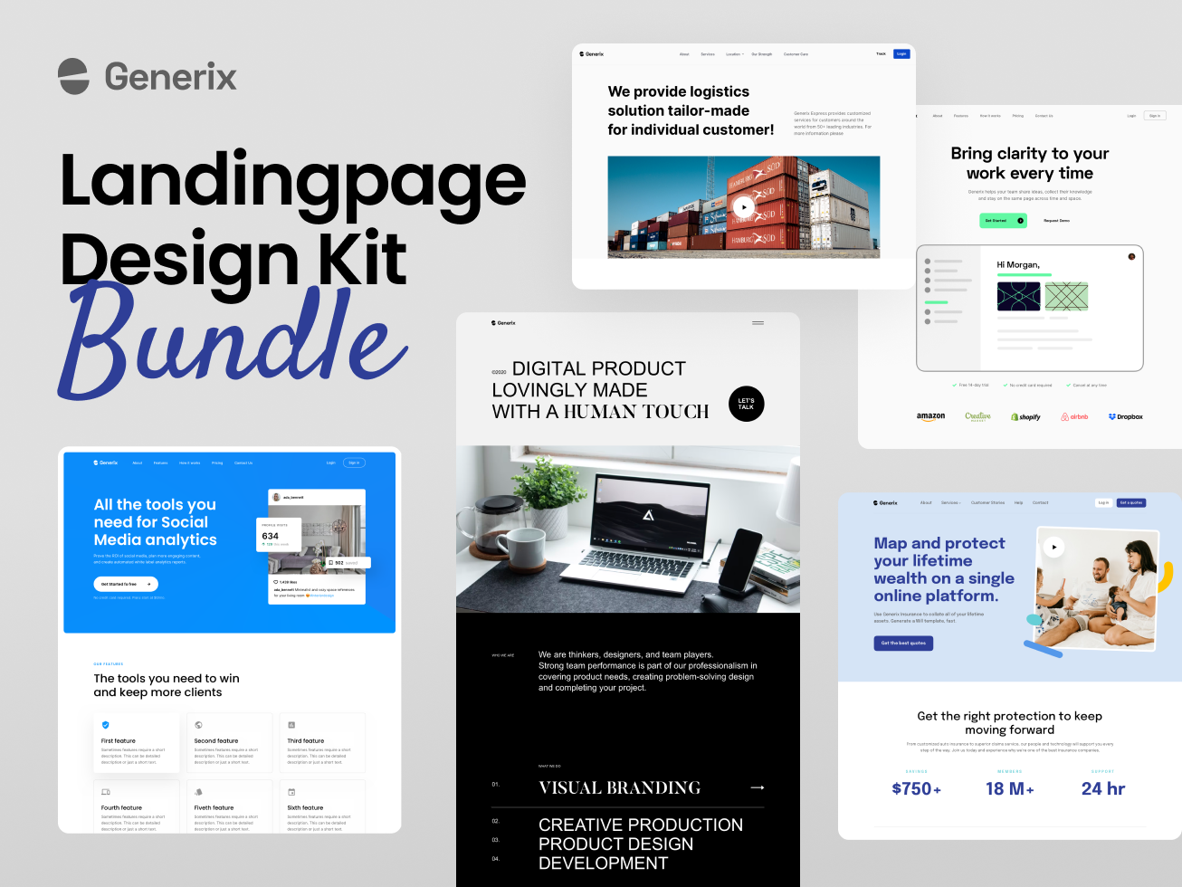 Generix Landing Page UI Kit Bundles