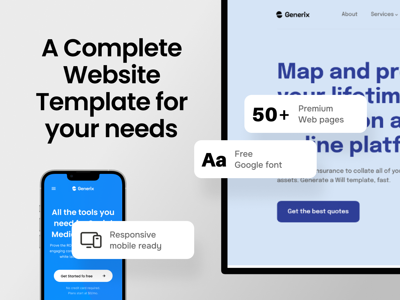 Generix Landing Page UI Kit Bundles