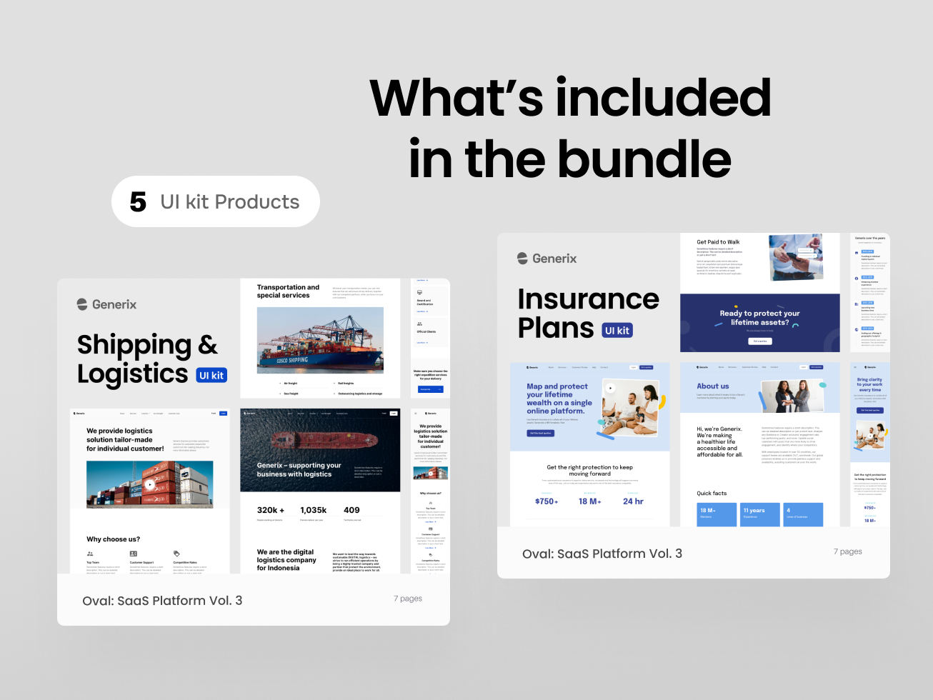 Generix Landing Page UI Kit Bundles