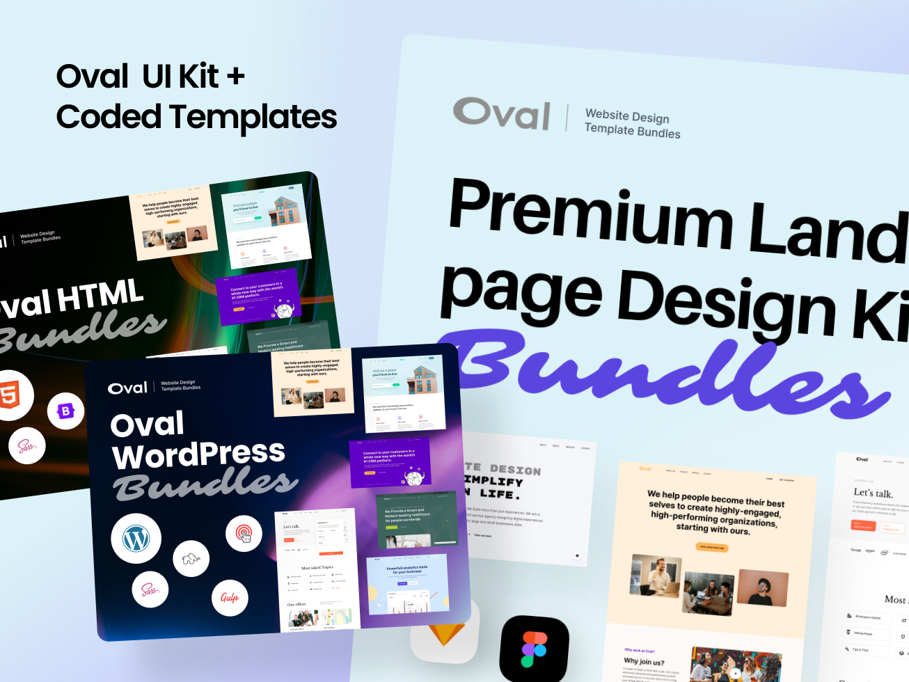 Oval – Complete Landing Page UI Kit & Coded Template Bundle