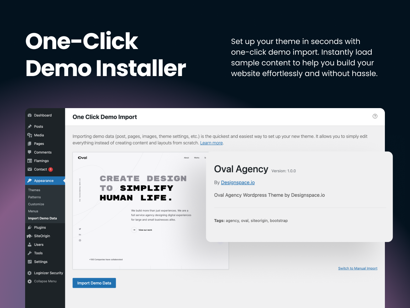 Oval Landing Page WordPress Template Bundle