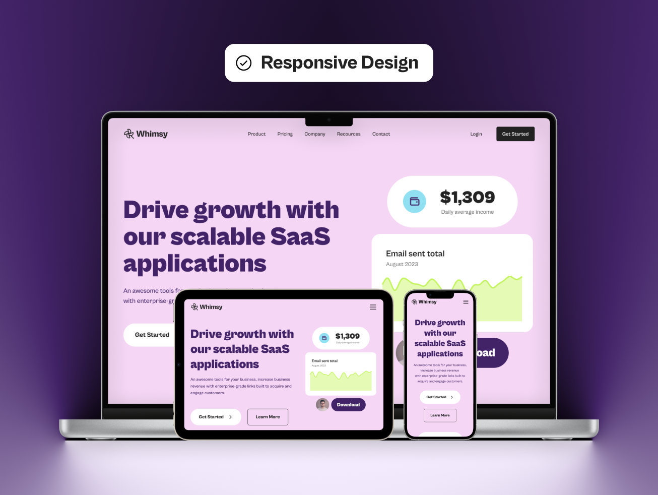Whimsy Responsive Modular Web Design Template