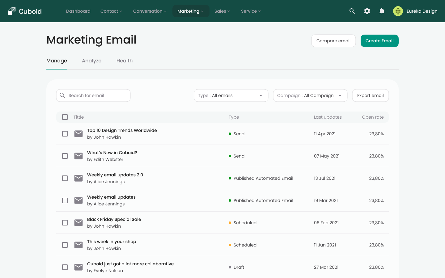 Email Manage