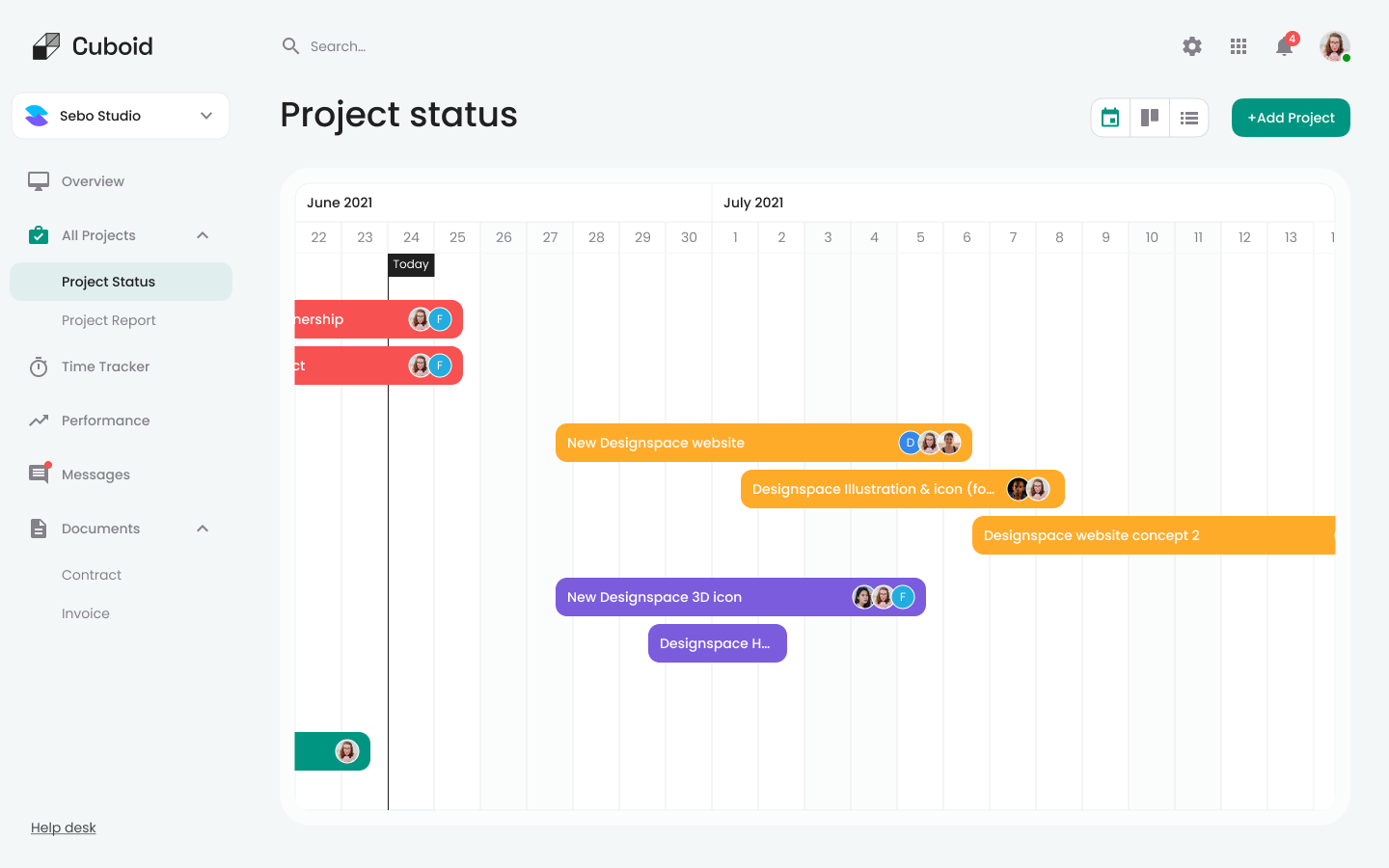 Project Status Gantt