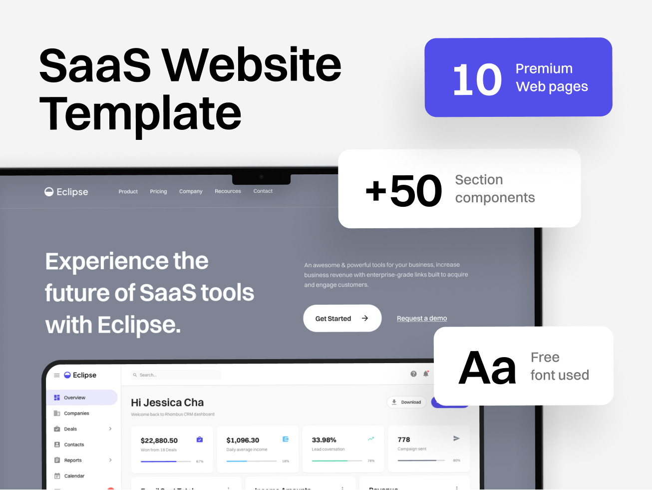 Eclipse : SaaS Website UI Kit Template