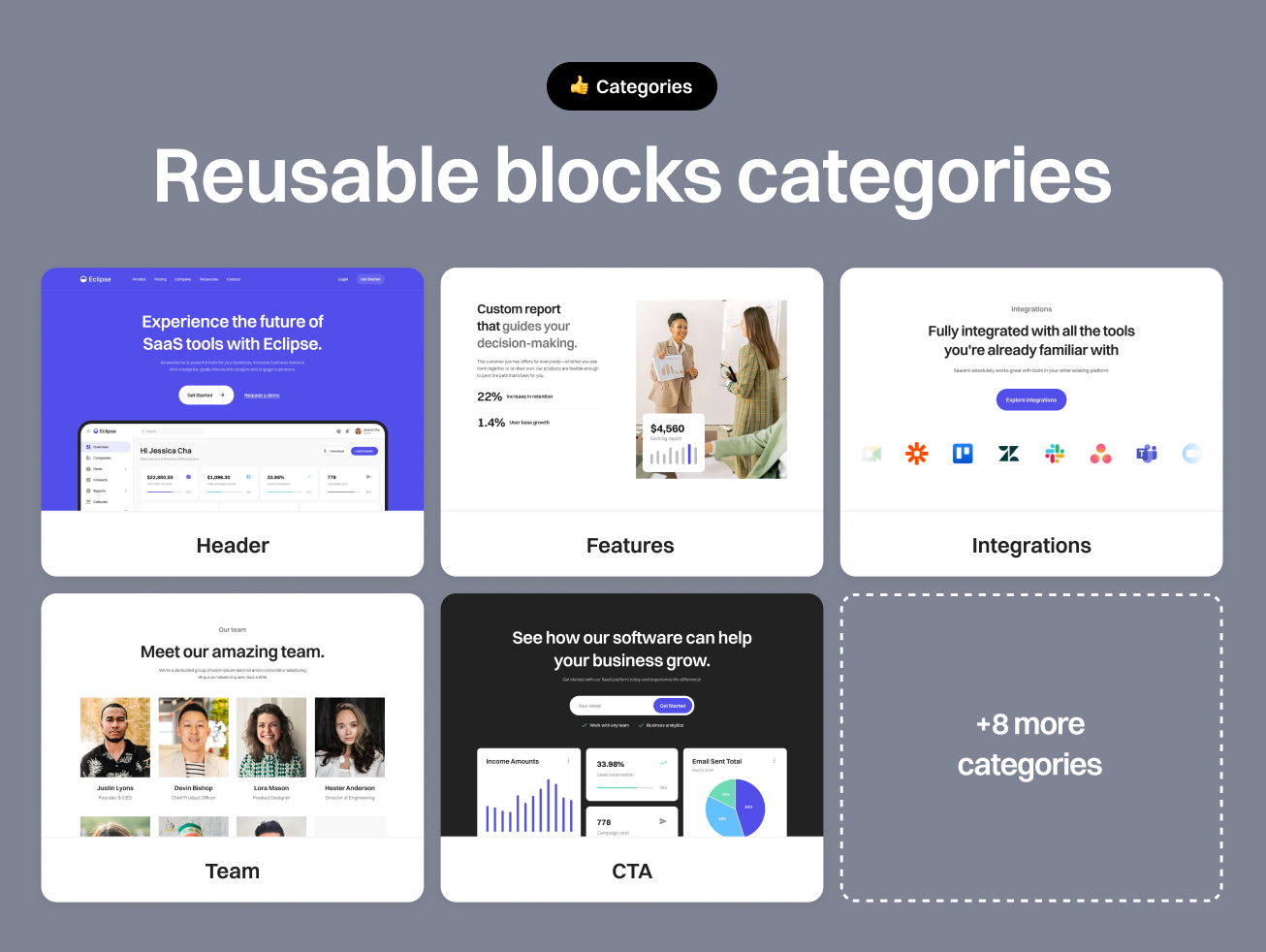 Eclipse : SaaS Website UI Kit Template
