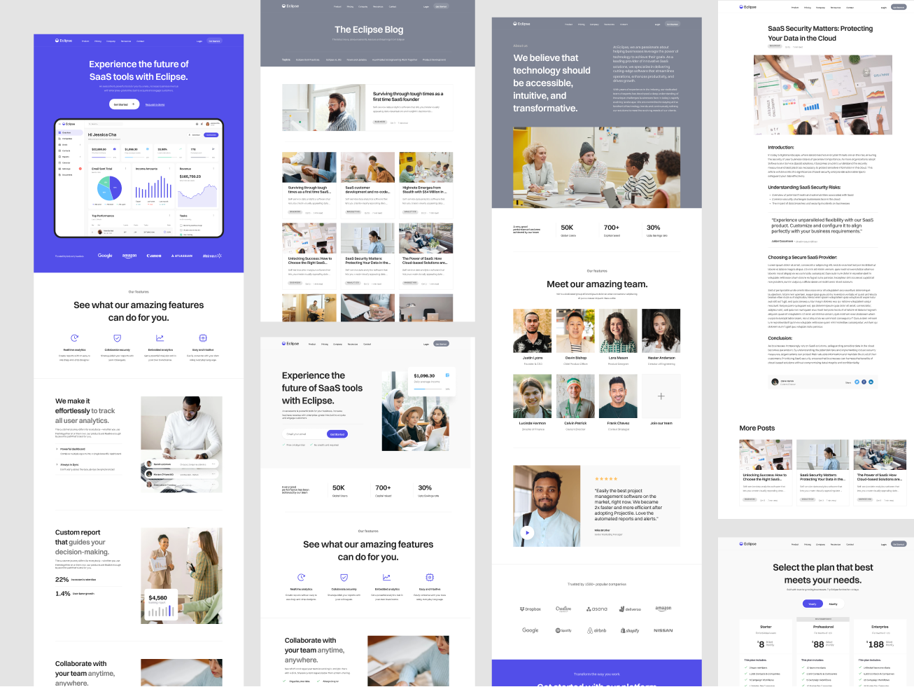 Eclipse : SaaS Website UI Kit Template