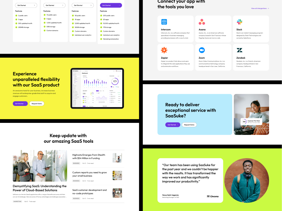 Saasuke SaaS Website Design Template