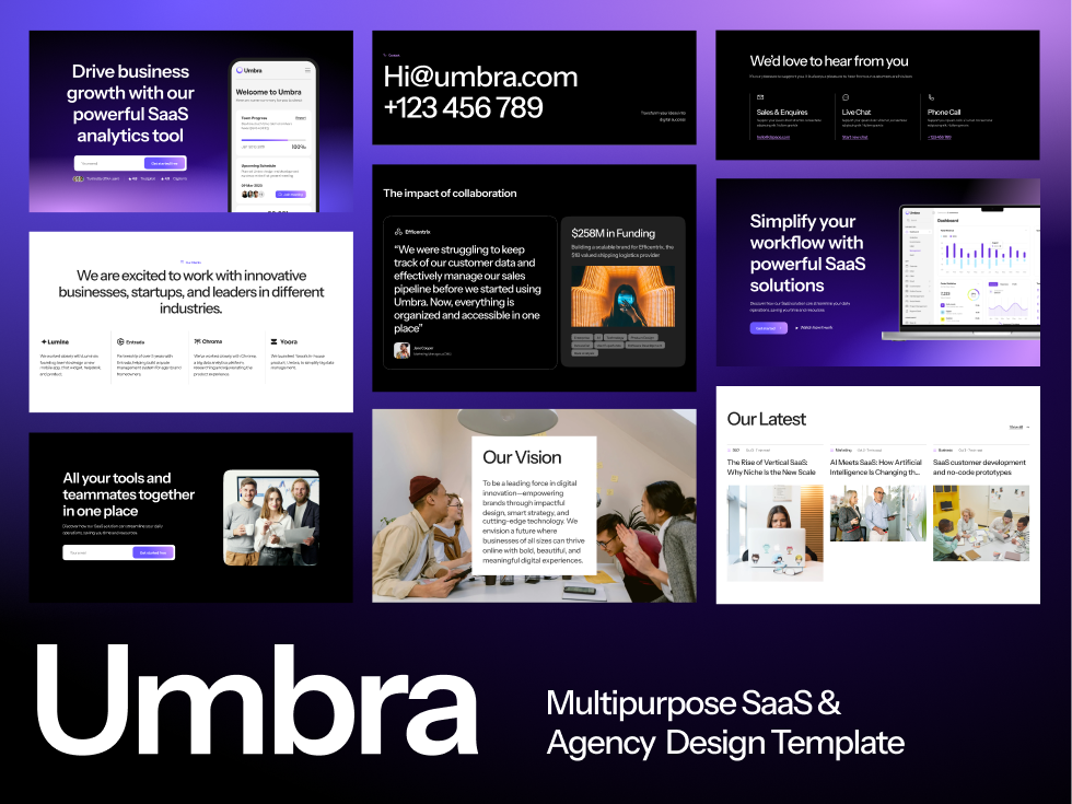 Umbra Multipurpose SaaS & Agency Design Template