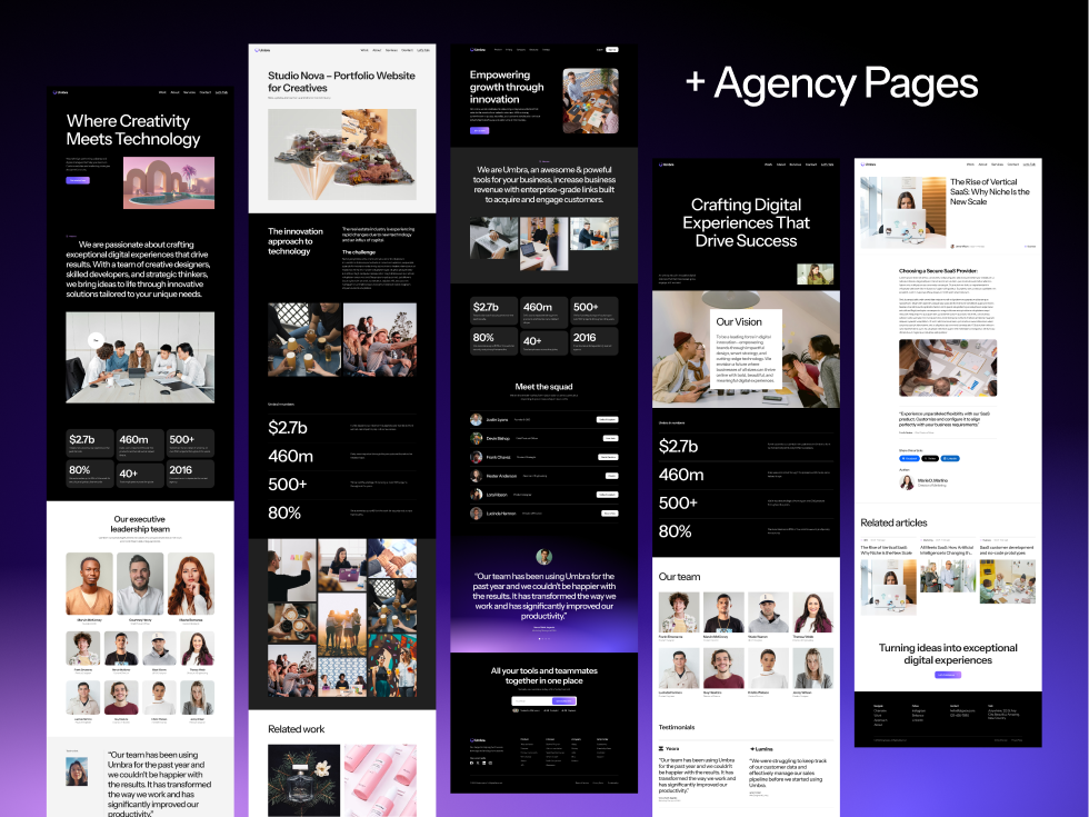 Umbra Multipurpose SaaS & Agency Design Template