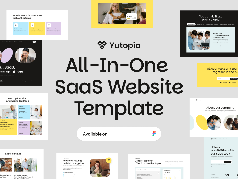 Yutopia all-in-one SaaS Website Design Template