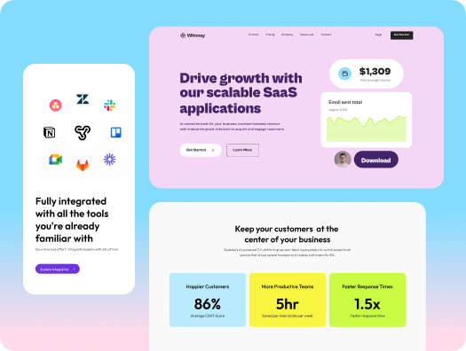 SaaS Website UI Kit