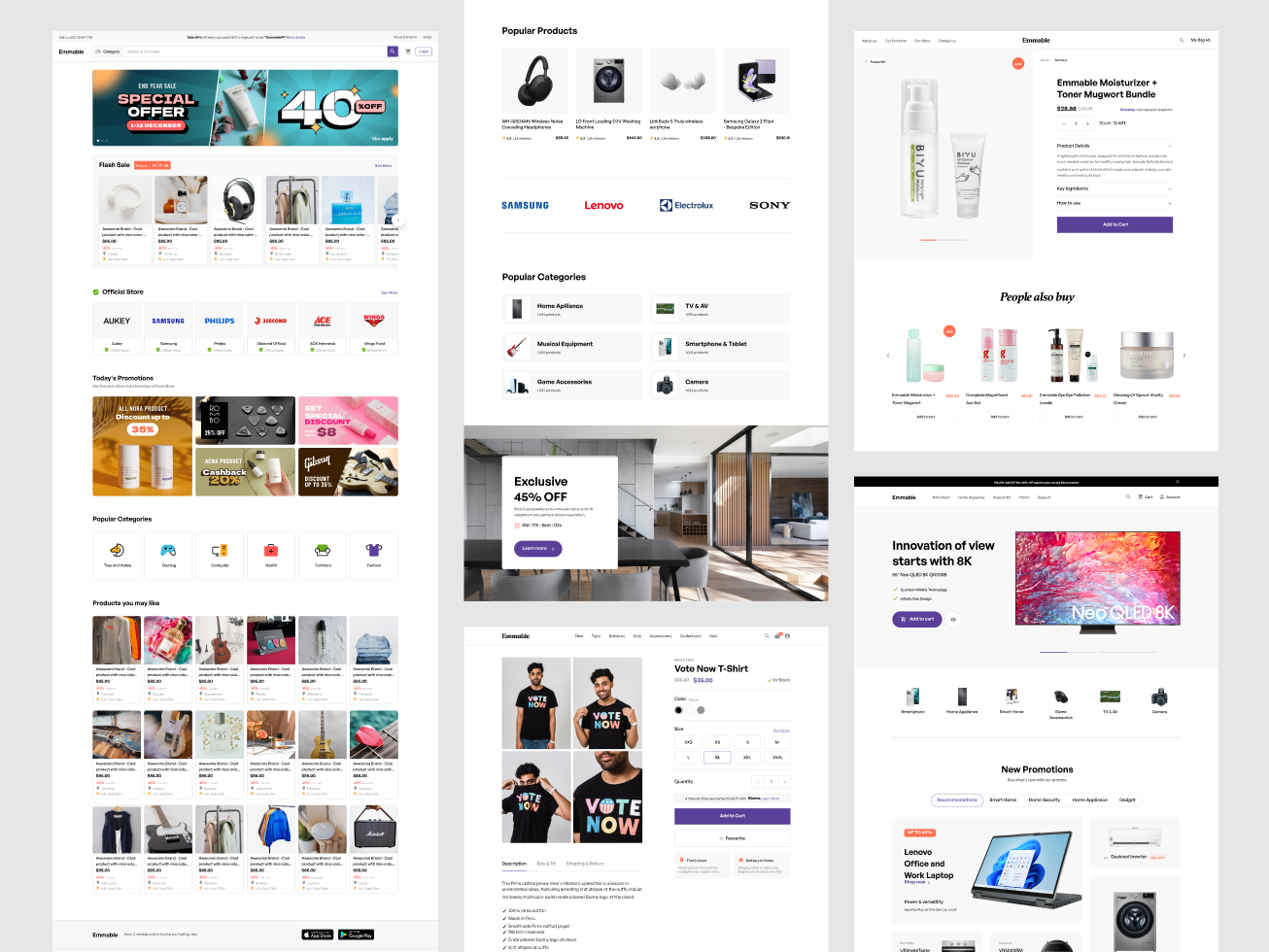 Emmable : Multipurpose E-commerce UI Kit
