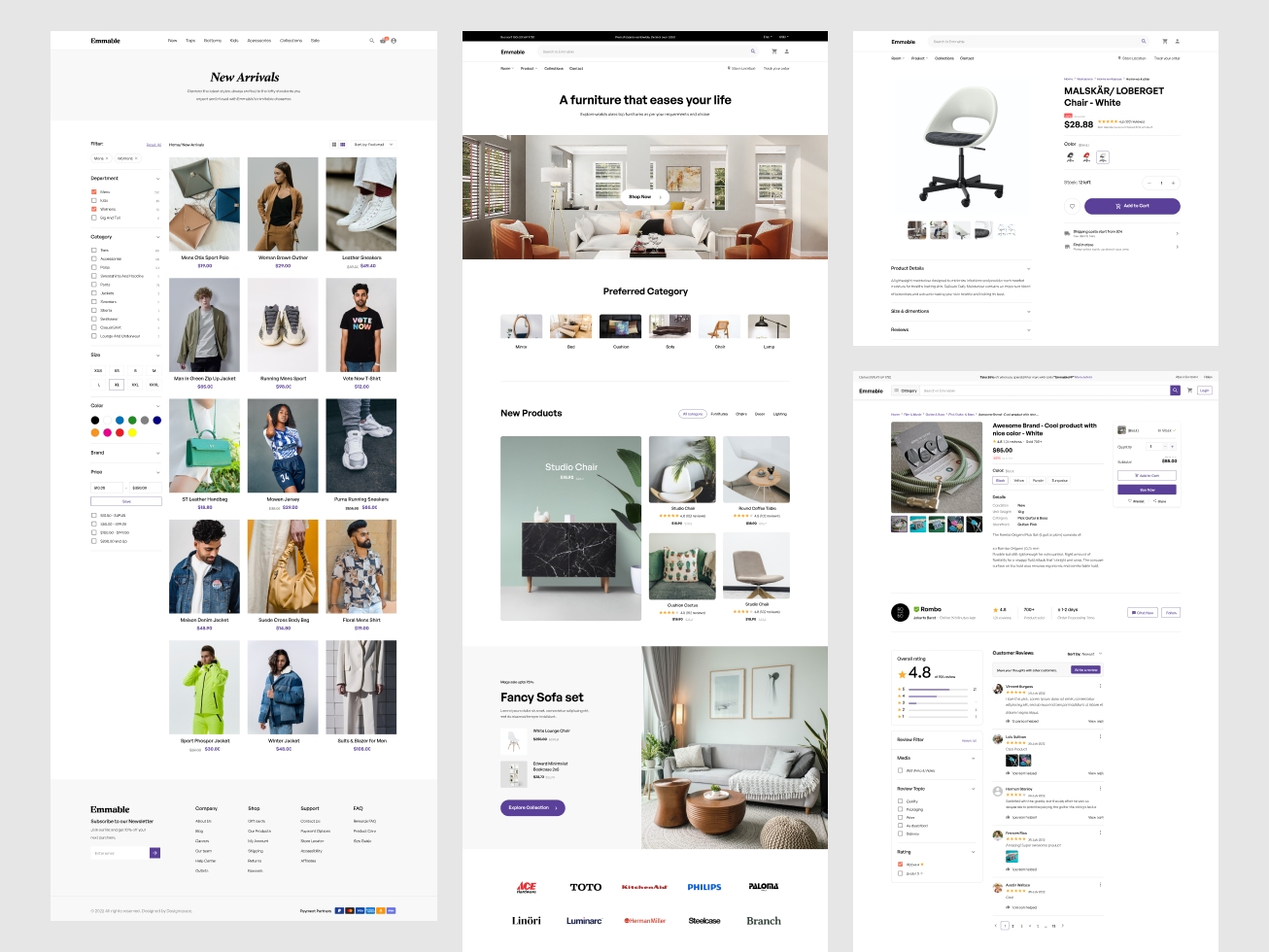Emmable : Multipurpose E-commerce UI Kit