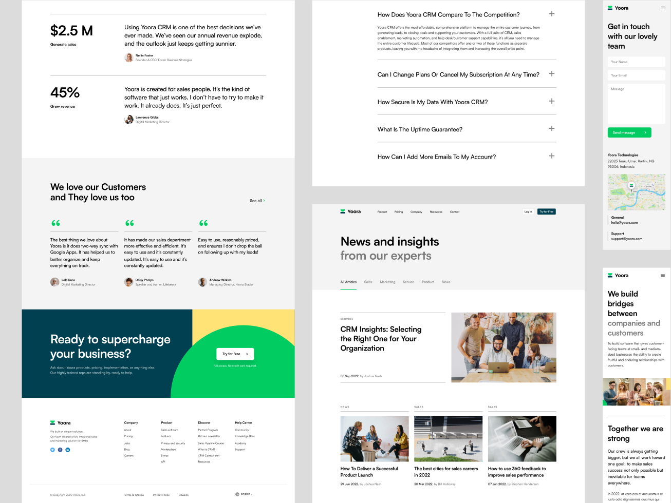 Yoora : CRM Website Landing Page UI Kit