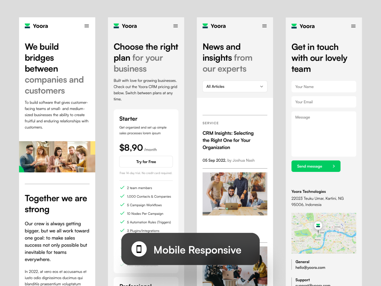 Yoora : CRM Website Landing Page UI Kit